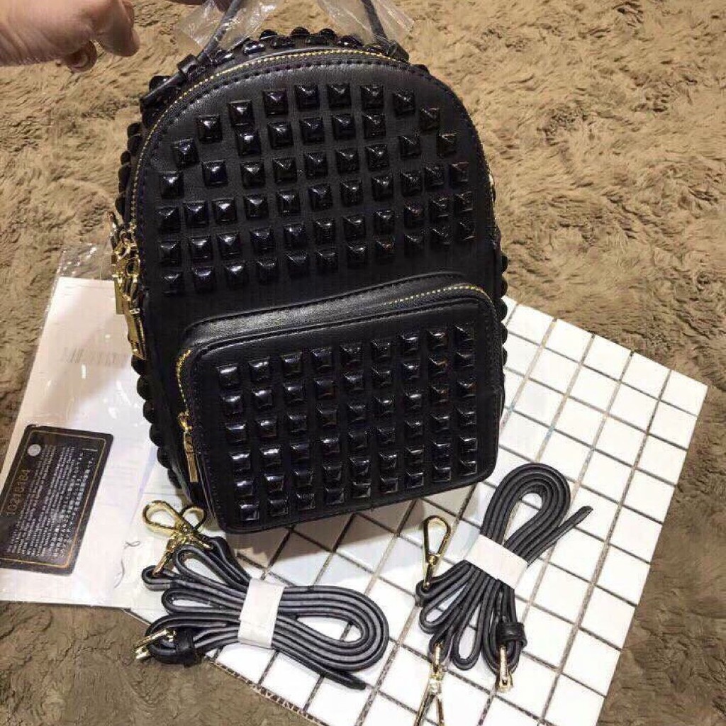 Balo Đinh Tán Full Đen Siêu Chất