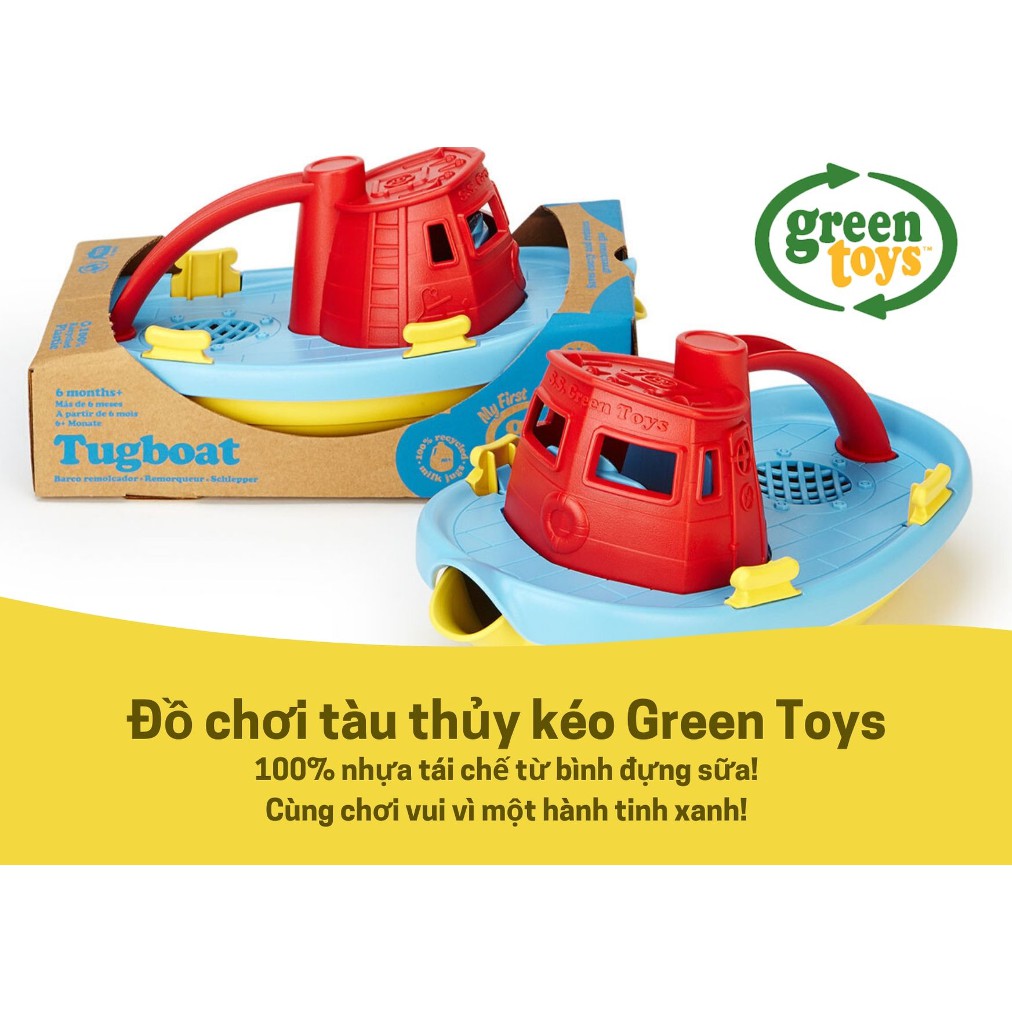 Đồ chơi tàu thuỷ kéo Green Toys - Đỏ