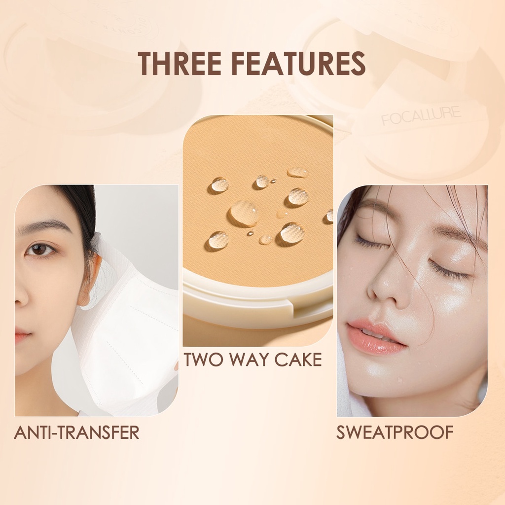 Phấn Nén Focallure Lâu Trôi Chống Thấm Nước Kiềm Dầu