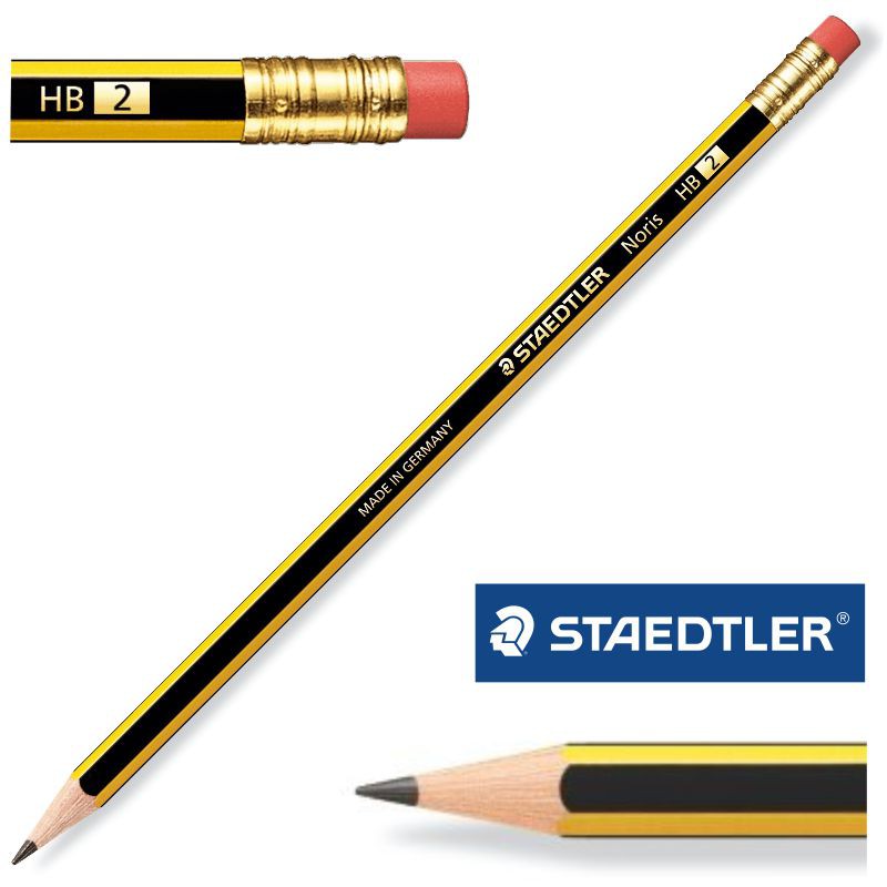 Bút chì STAEDTLER NORIS 122 HB có tẩy hàng chính hãng