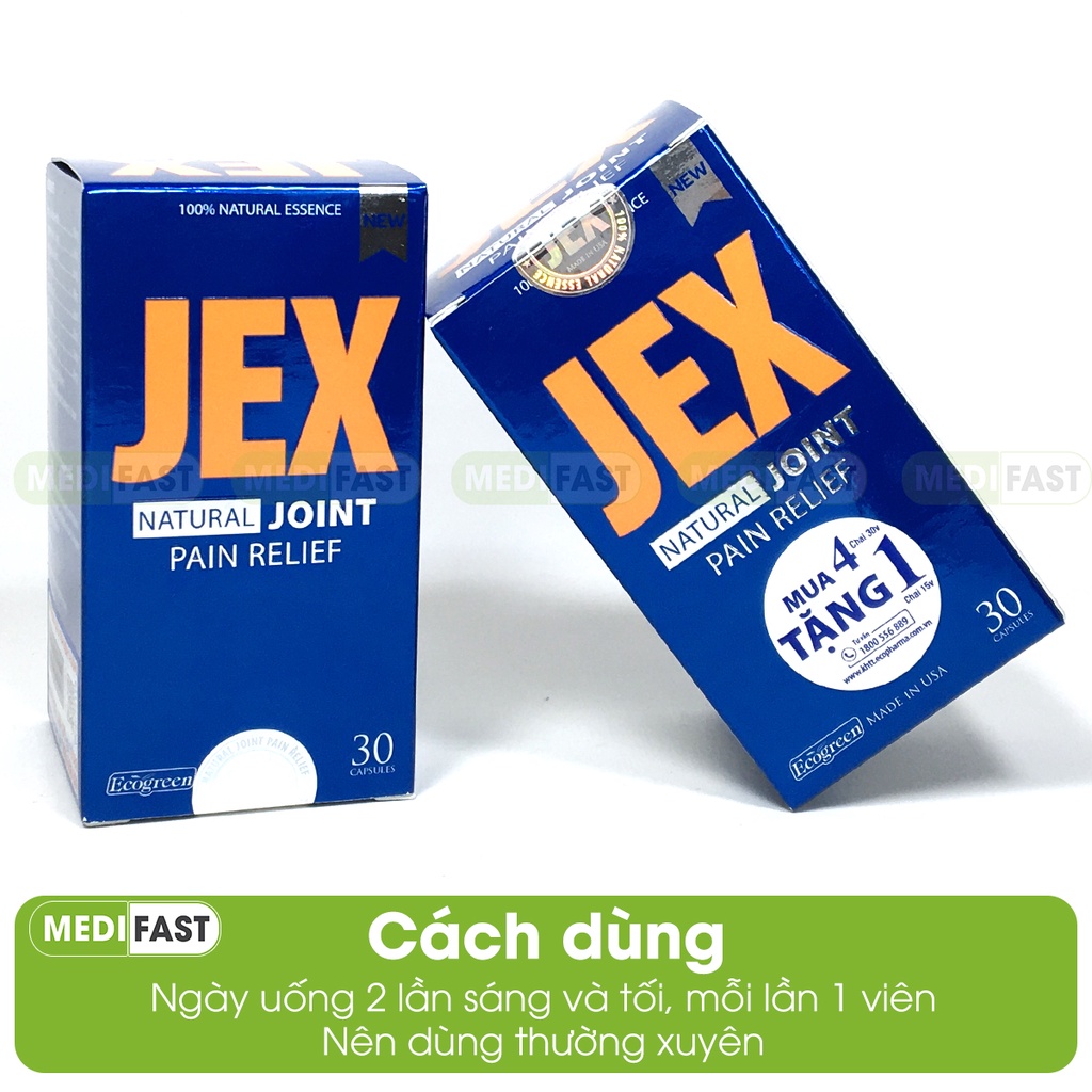 Viên uống bổ khớp Jex Max Hộp 30 viên Có tem tích điểm, giảm đau lưng, xương khớp