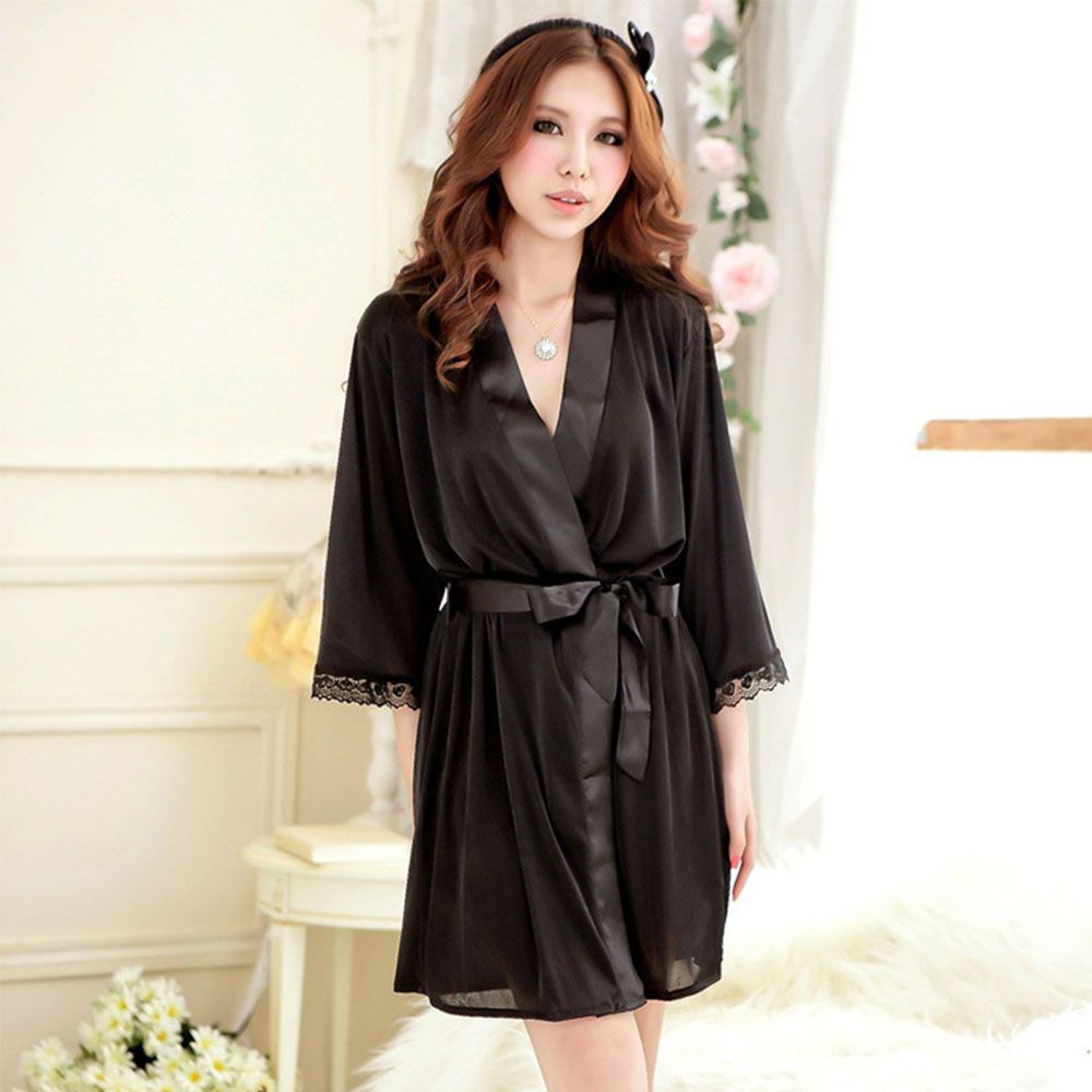 Đầm ngủ Aroma cổ chữ V phối ren thời trang cá tính gợi cảm dành cho nữ