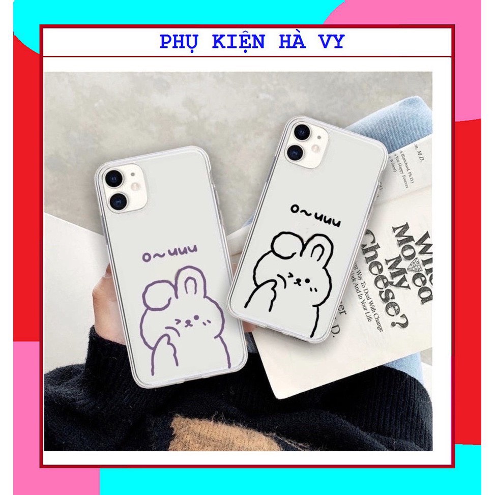 Ốp lưng hình thỏ cute viền trong chống ố 5/5s/6/6plus/6s/6splus/7/7plus/8/8plus/x/xs/11/12/pro/max