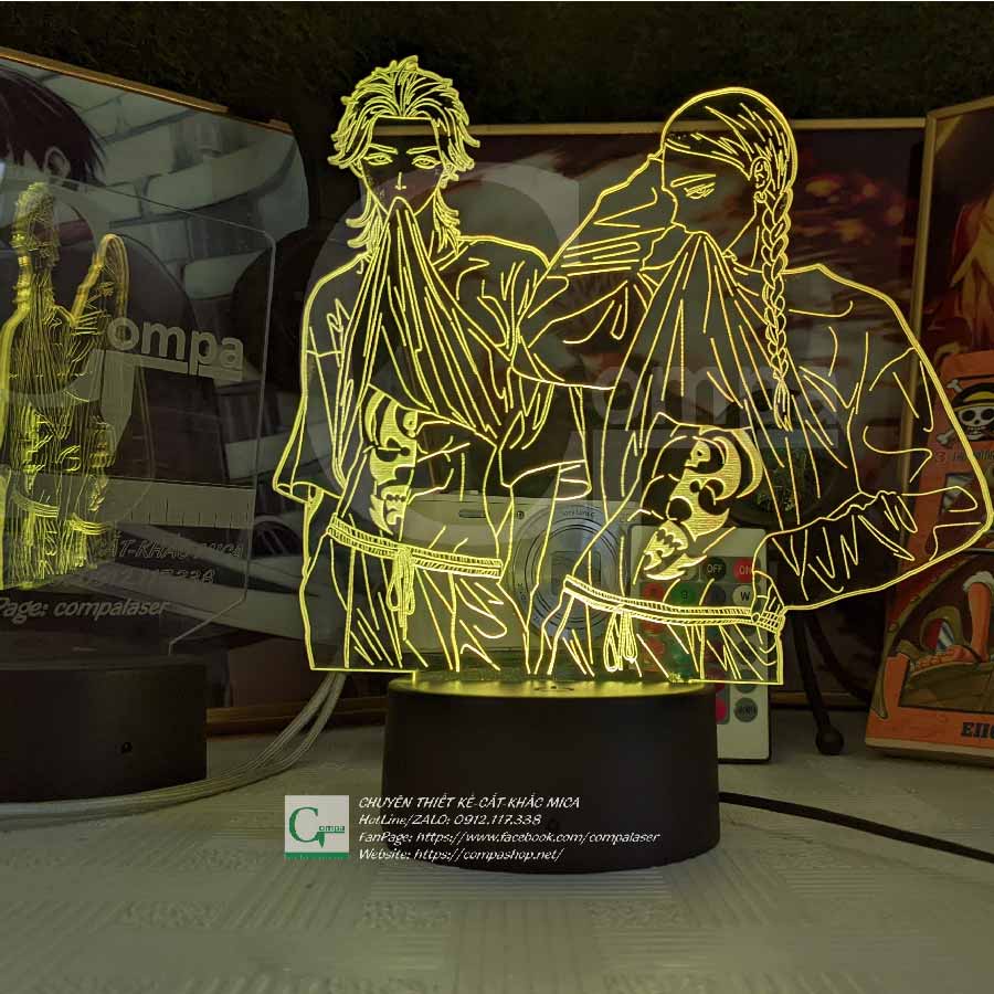 Đèn Ngủ Tokyo Revengers Ran Haitani x Rindou Haitani Type 03 ATKR9905 16 MÀU TÙY CHỈNH COMPASHOP