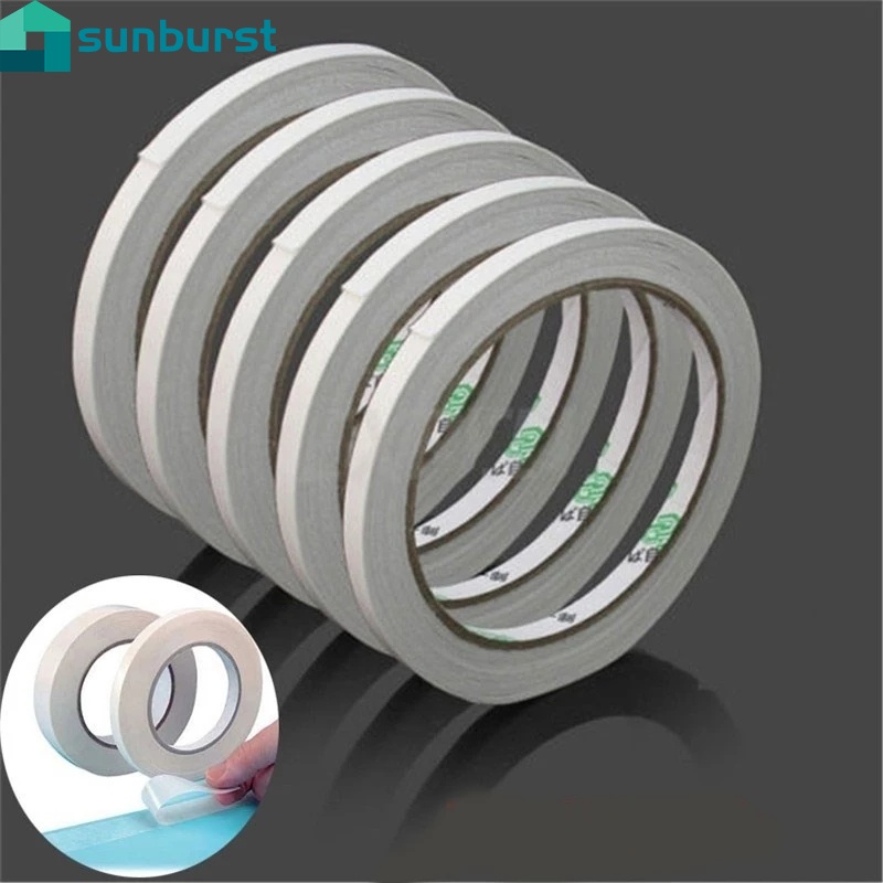1 Cuộn Băng Keo Hai Mặt Màu Trắng Rộng 6mm Độ Dính Cao