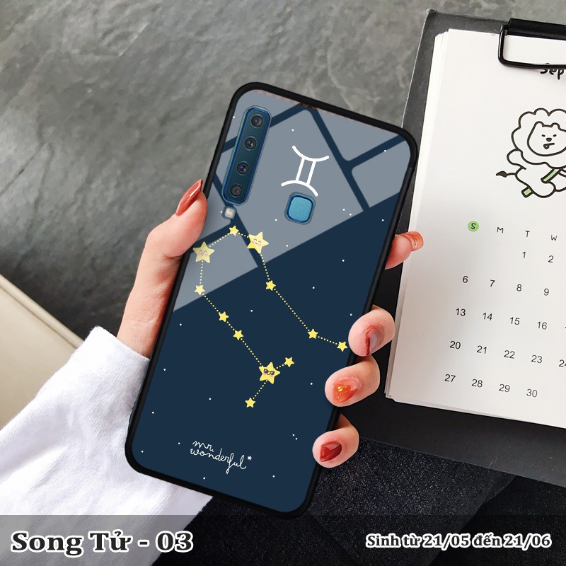 Ốp lưng kính 3D Samsung A9 2018 A920 -cung hoàng đạo