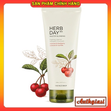 Sữa rửa mặt The Face Shop Herb Day 365 Cleansing Foam TFS SRM làm sạch da sâu 170ml