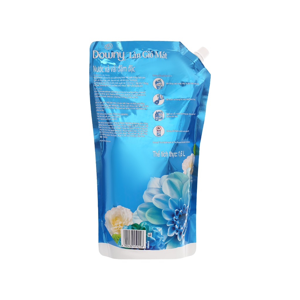 Nước xả vải Downy làn gió mát túi 1.6 kg