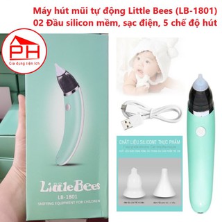 Máy hút mũi trẻ em điện tử LITTLE BEES (LB-1801) - Hút mũi trẻ sơ sinh tự động với đầu silicon siêu mềm, êm ái, an toàn