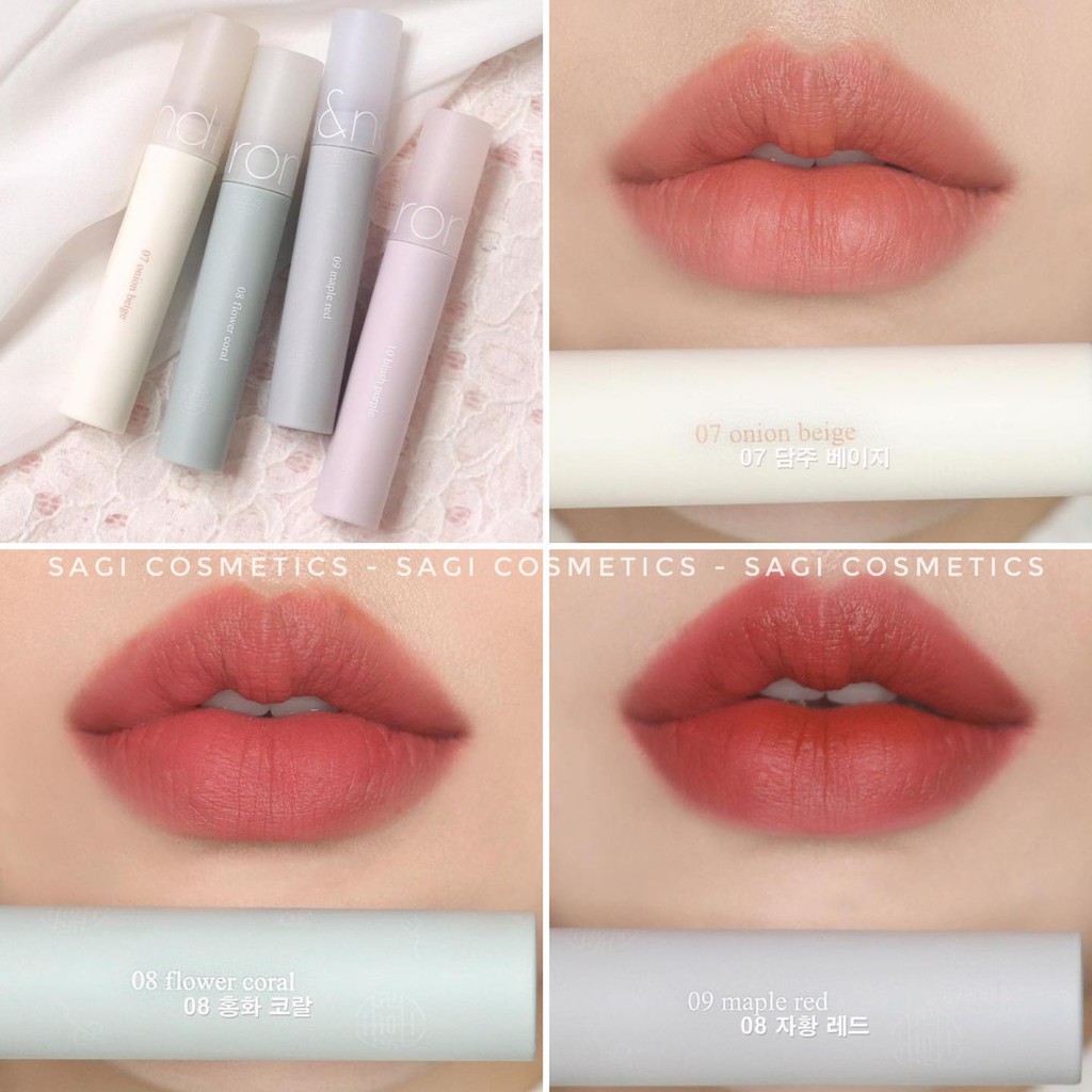 Son Kem Lì, Siêu Mịn Mượt Môi Romand Hanbok (See-Through Matte Tint - Glasting Water Tint) | BigBuy360 - bigbuy360.vn