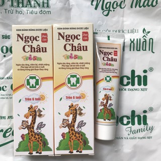 Kem Đánh Răng dược liệu Ngọc Châu trẻ em 70g trên 6 tuổi