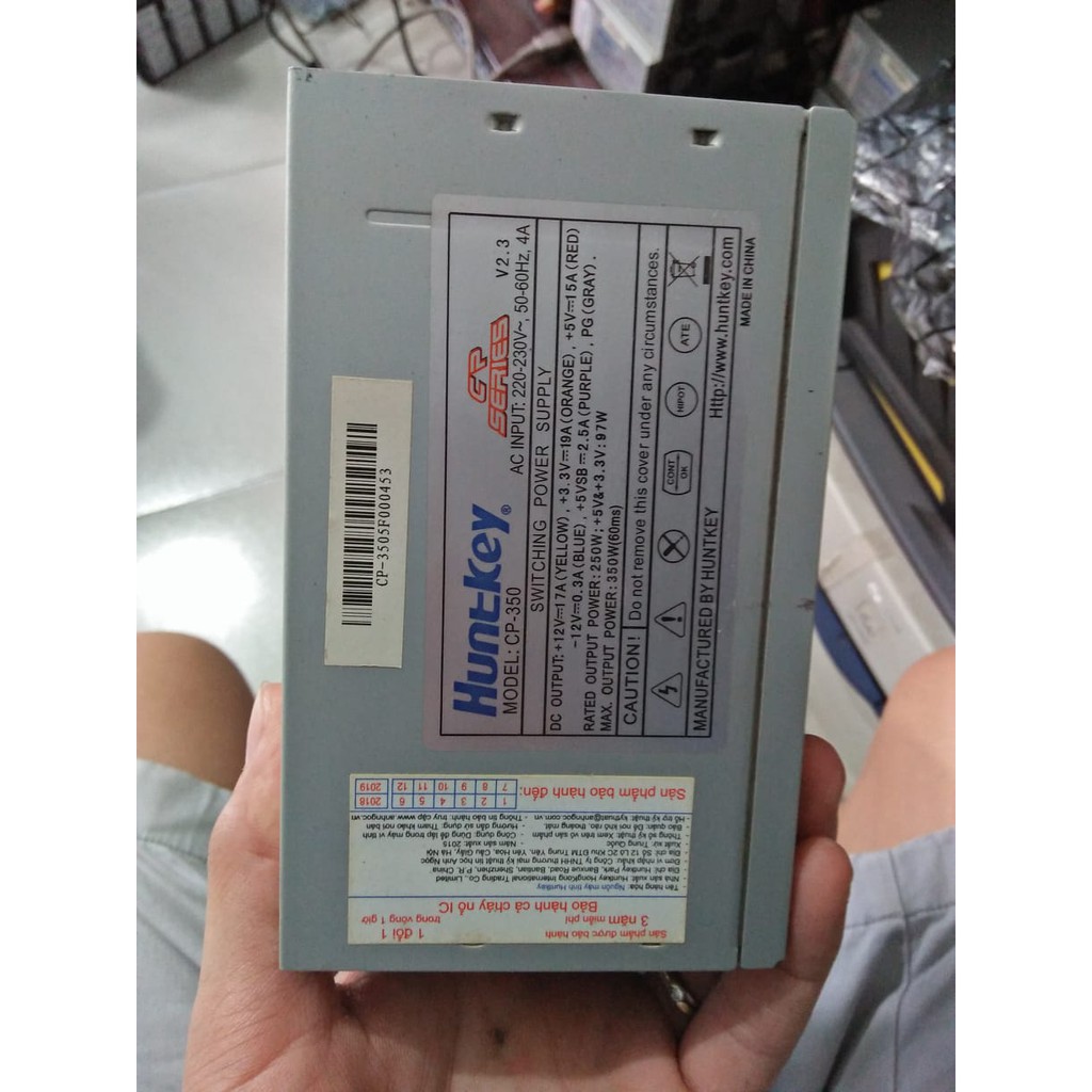 Nguồn HunKey 350w Công suất thực, Chạy được các loại VGA 730 - 740 - 750 750TI -950