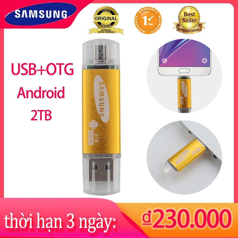 Samsung Ổ đĩa vàng OTG 2TB kim loại tốc độ cao USB 3.0