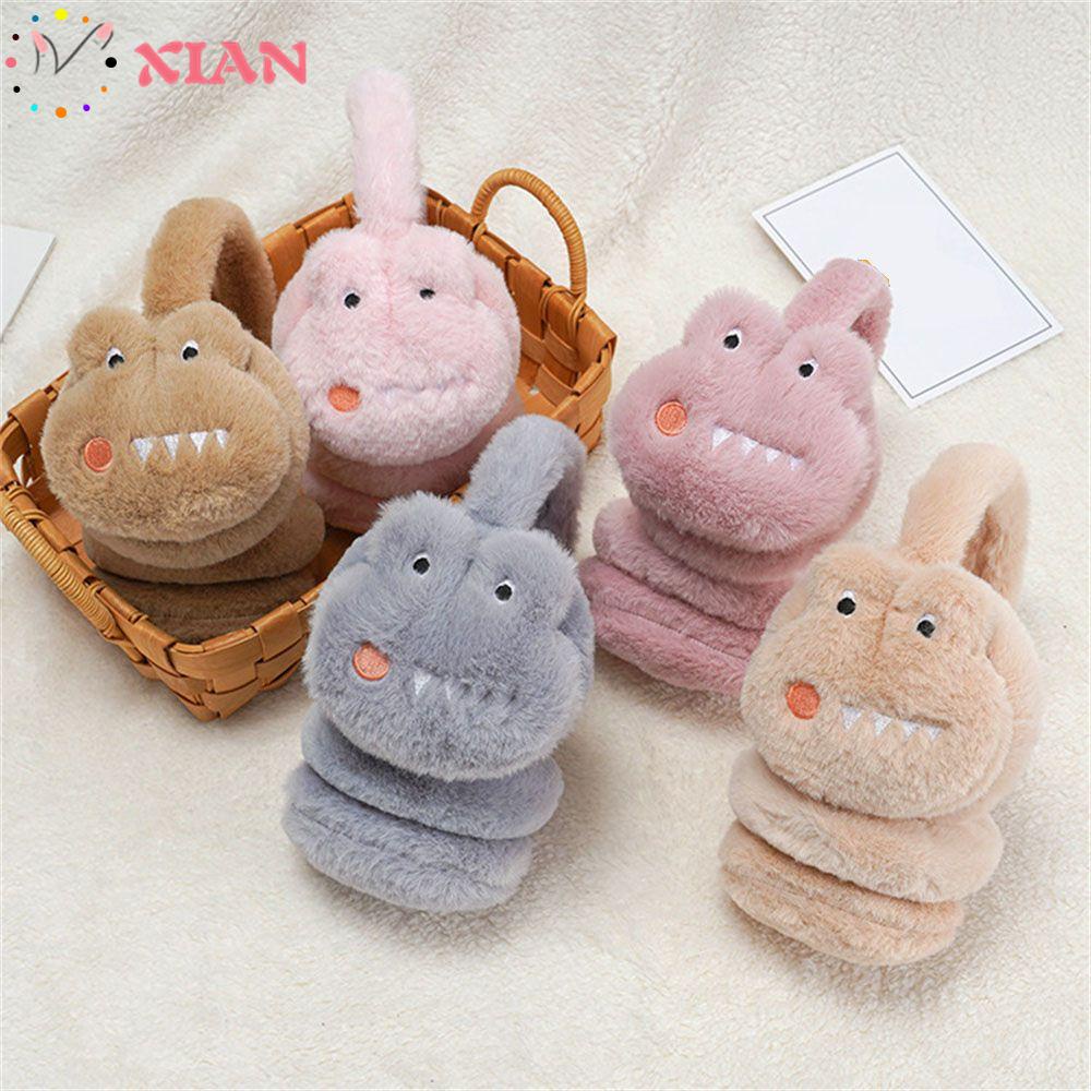 Chụp Tai Giữ Ấm Mùa Đông Hình Khủng Long Hoạt Hình