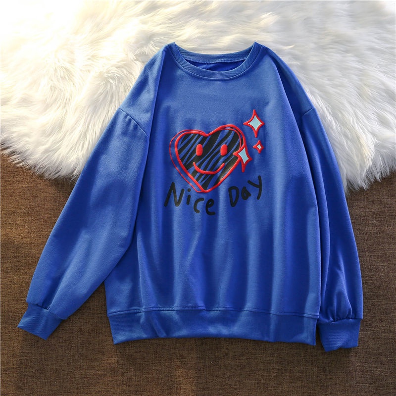 ZHELIHANGFEI Áo Sweater Tay Dài Cổ Tròn In Chữ Thời Trang Cho Nữ