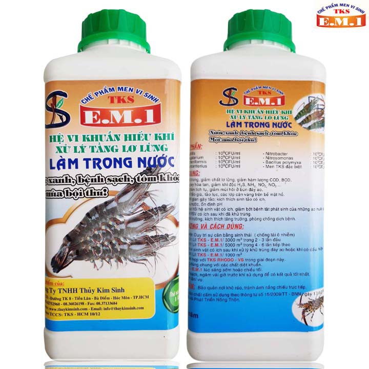 Men Vi Sinh TKS-E.M.1 LÀM TRONG NƯỚC AO HỒ - Thủy Sản