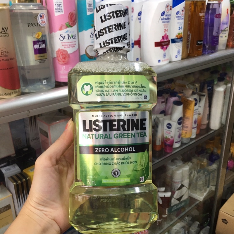 Nước súc miệng ngừa sâu răng Listerine trà xanh 750ml