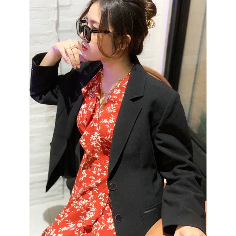 Áo blazer nữ màu đen Freesize [Si tuyển]