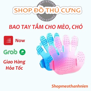 Bao tay tắm cho mèo, cho, chuột hamster, thú cưng