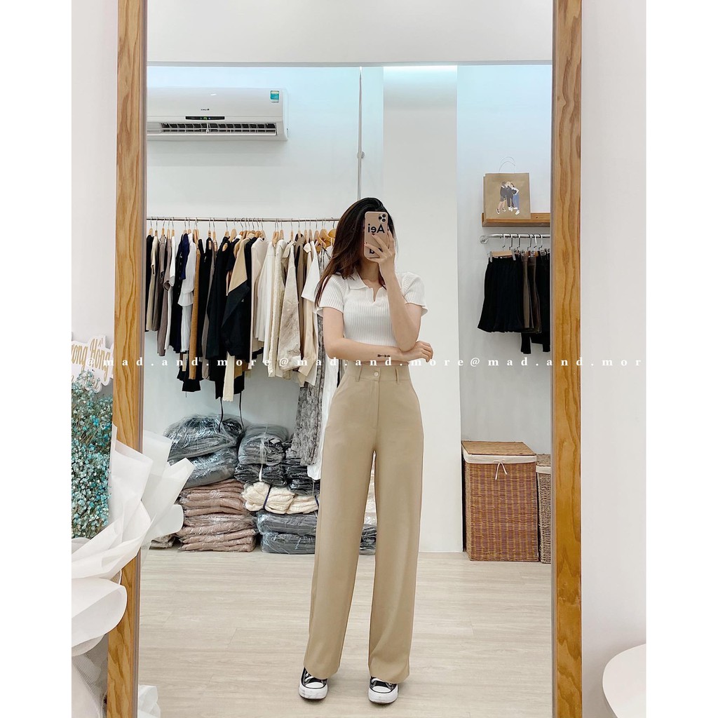 Quần culottes beige