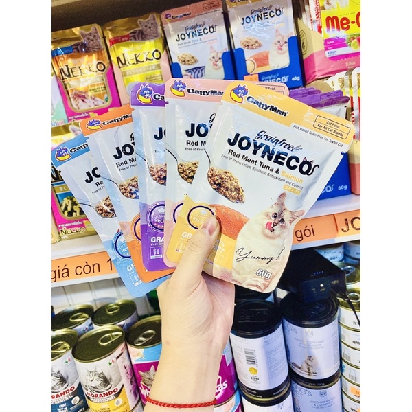 JOYNECO PATE GÓI 60GR ĐẬM VỊ CÁ NGUYÊN CHẤT CHO MÈO
