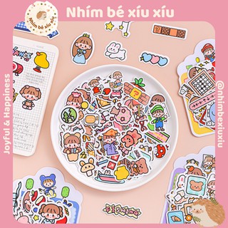 Set 100 sticker cute Mario game (4 màu) set hình dán trang trí sổ tay VT106