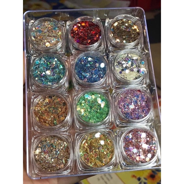 Set nhũ nail, set nhũ siêu sáng ( đồ nail giá rẻ ), kim tuyến nail