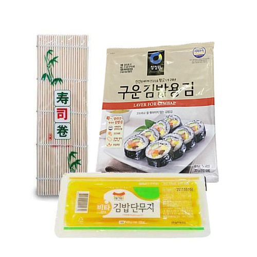 Bộ 3 nguyên liệu làm kimbab và shushi