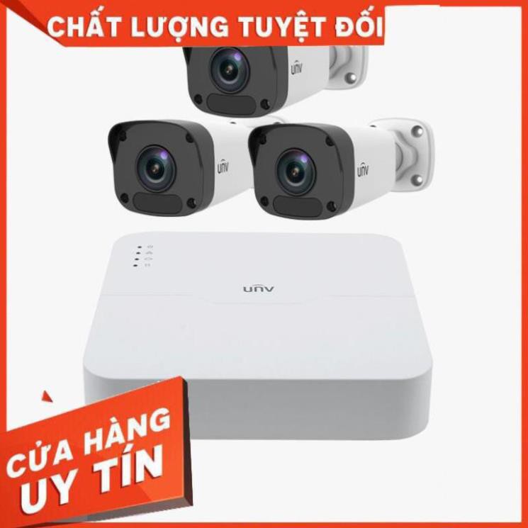 [Thanh lí xả kho] Bộ KIT 4 Camera UNV IP 2.0Mpx FULL HD 1080P gồm  ĐẦU GHI+ 4 CAM + Ổ CỨNG, 4 cổng POE