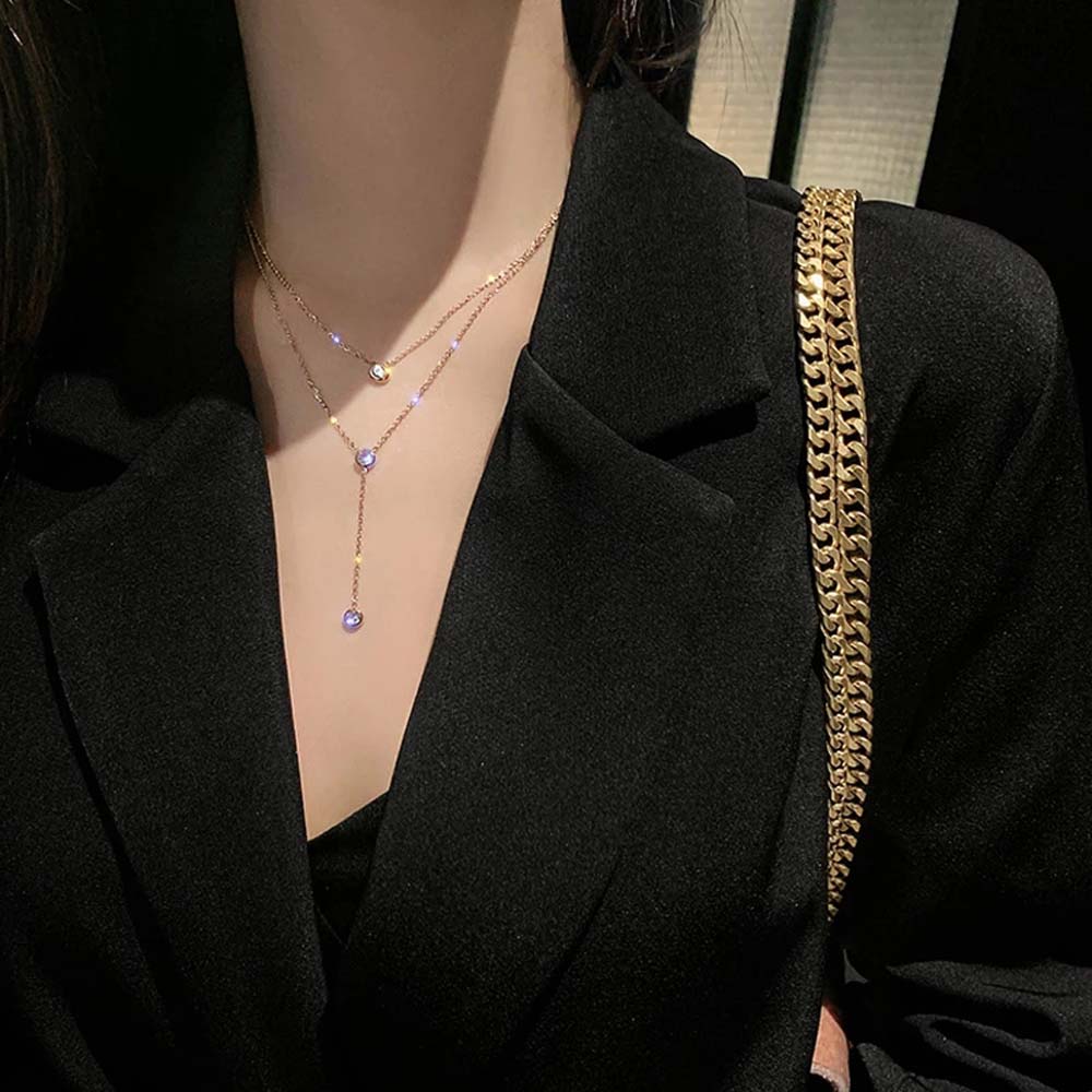 vòng cổ Kim Loại Thiết Kế Đơn Giản Cho Nữ