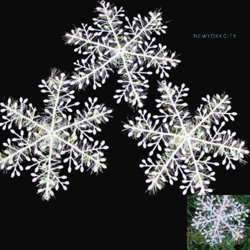 Bộ 30 Bông Tuyết Trắng Nhân Tạo Trang Trí Giáng Sinh