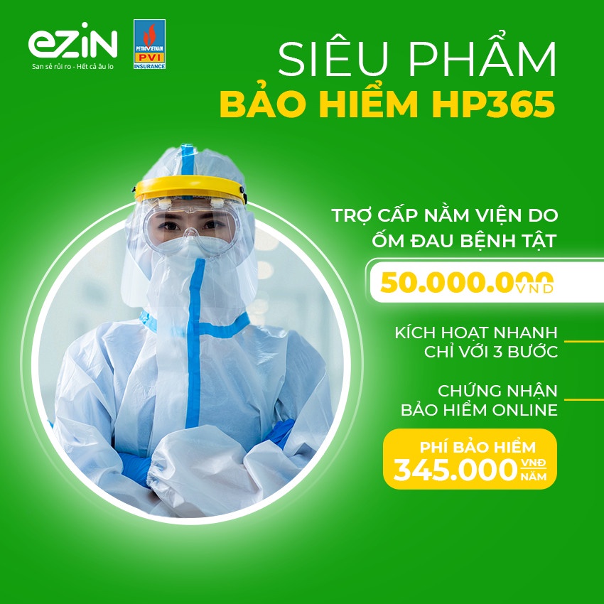 Mã thẻ bảo hiểm PVI- EZIN HẠNH PHÚC 365 -1 năm