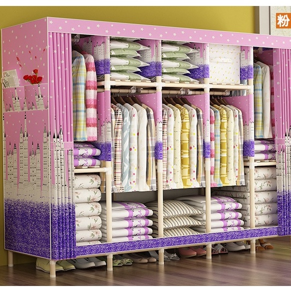 tủ vải khung gỗ hàng chuẩn m3 loại 1 có lót sàn và bảo hành [SaleUpTo]