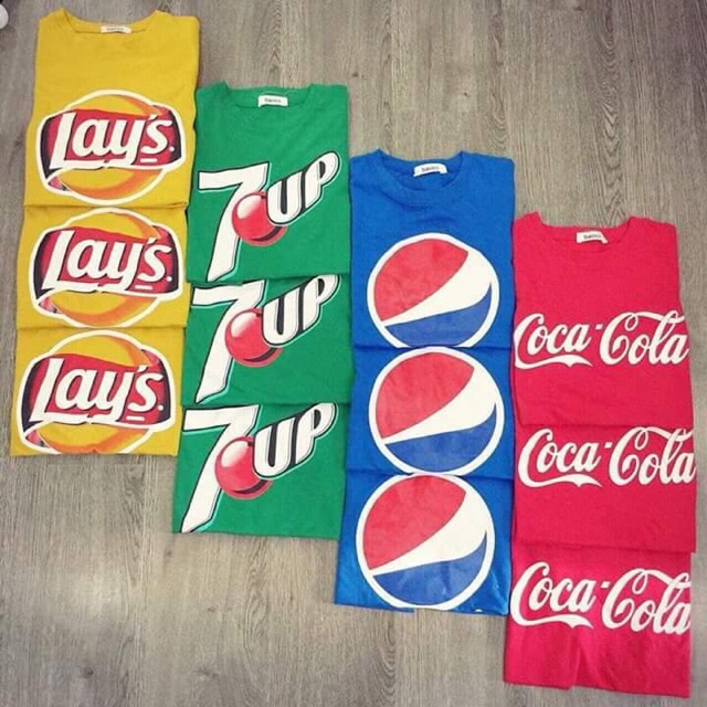 Áo 7up pepsi coca lays