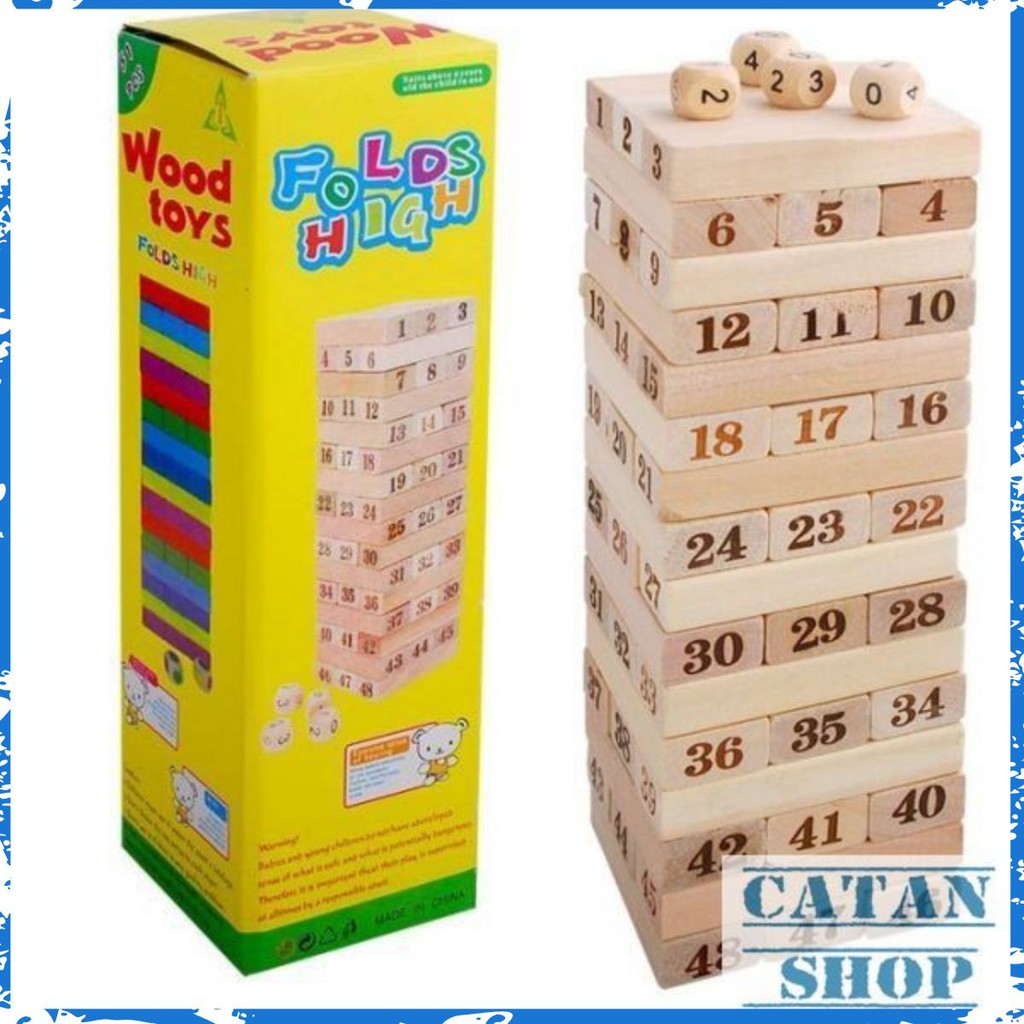 [GIÁ RẺ NHẤT] Bộ đồ chơi rút gỗ Wood Toys Folds High 48 thanh cho bé, đồ chơi trí tuệ cho các bạn tr