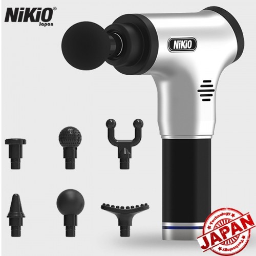 Súng massage gun trị đau nhức giảm căng cơ CAO CẤP Nhật Bản Nikio NK-171 - BẠC