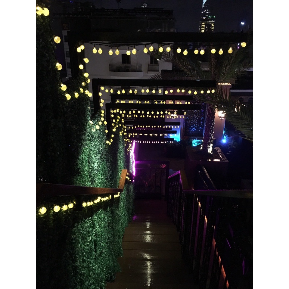 Dây Đèn Led Xài Điện Đèn Led Bóng Tròn Cherry Ball Pha Lê Trang Trí Quấn Cây Decor  Lễ Tết Tiệc Noel Halloween