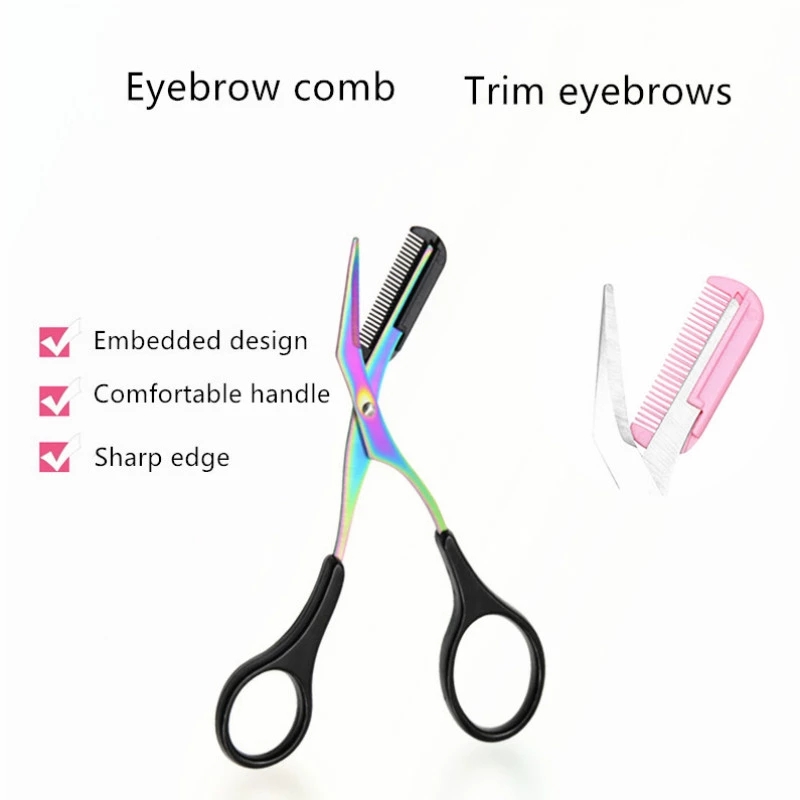 Kéo Cắt Tỉa Lông Mày 2 Trong 1 Bằng Thép Không Gỉ