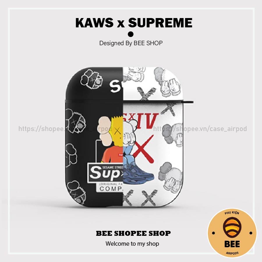 Vỏ Bao Case Airpod 1 2 Pro Kaws x Sup Đựng Tai Nghe Airpods Chất Liệu Nhựa Dẻo TPU Chống Bám Bẩn,Trầy Xước - BEE SHOP