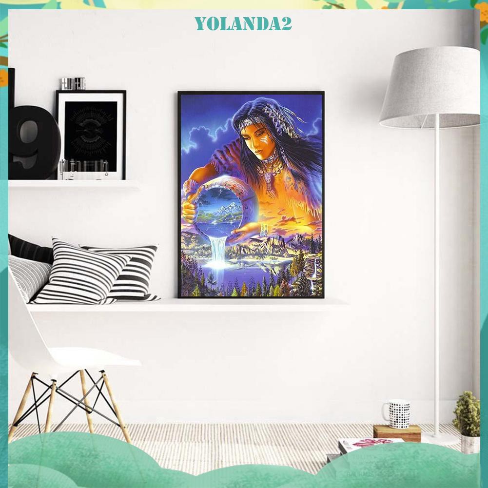 Bộ Tranh Đính Trang Trí Hình Cô Gái 5d Diy