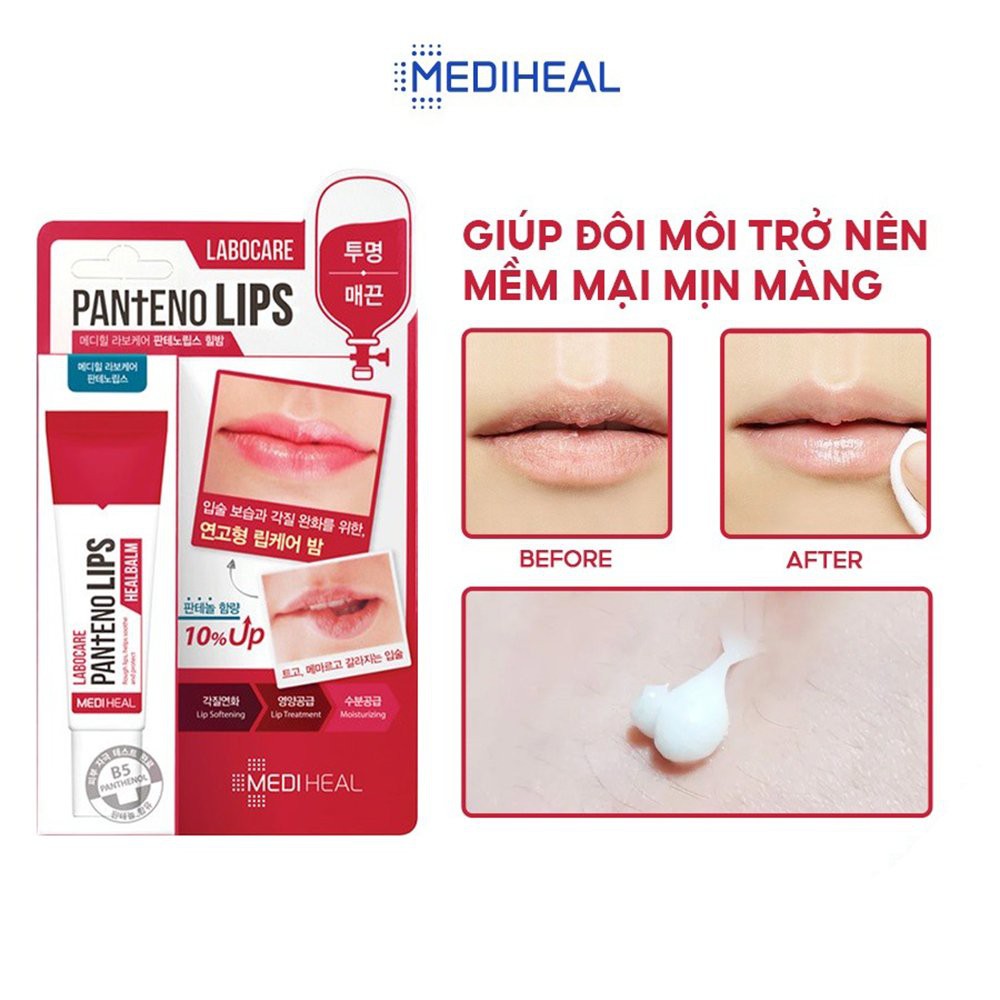 Son Dưỡng Môi Mediheal Cấp Ẩm Dưỡng Hồng Mềm Mượt Labocare Pantenolips 10ML - NEDEVI Chính Hãng