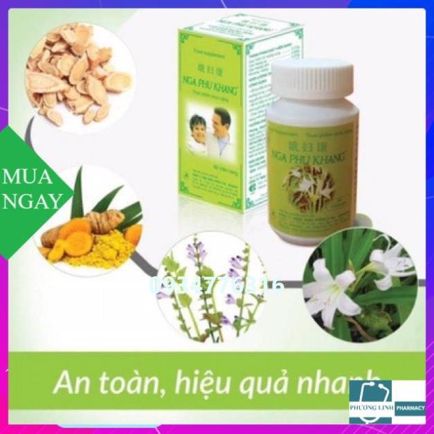 Sản phẩm Nga Phụ Khang hỗ trợ bệnh u xơ và u nang tử cung, hộp 180 Tặng 1 hộp 60 viên
