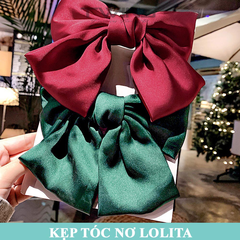 Kẹp tóc nơ Lolita SK106 sang trọng, dễ thương, xinh đẹp phong cách tiểu thư Hàn Quốc làm phụ kiện tóc cho nữ