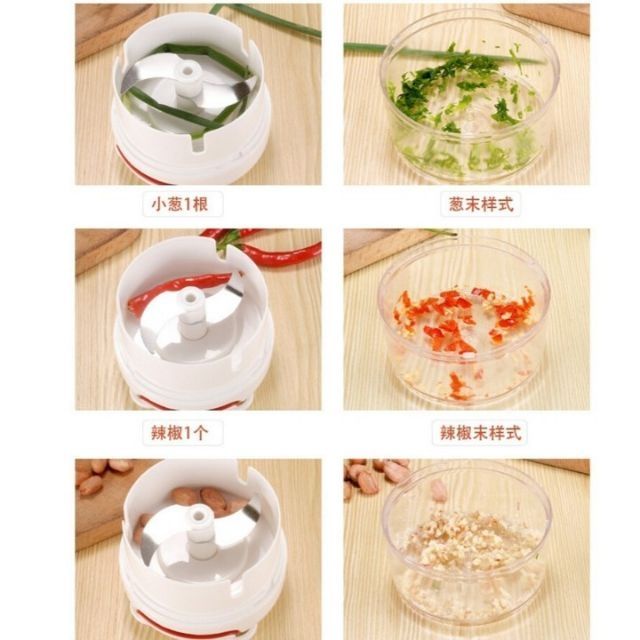 Dụng cụ xay tỏi ớt kéo tay