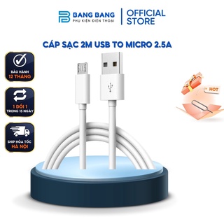 Dây Cáp Dù Sạc Nhanh Dài 2m Chân Micro, Cáp sạc Android