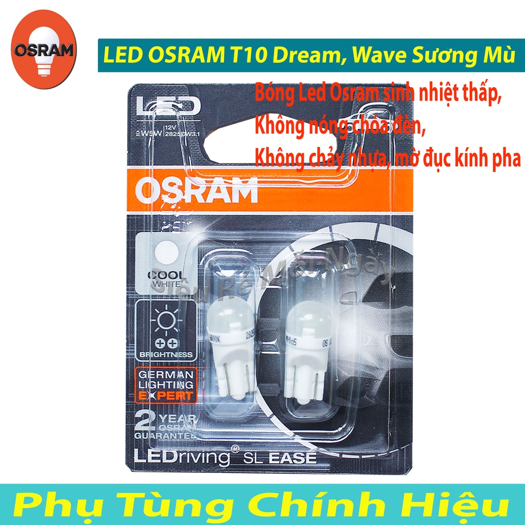 Hai Bóng đèn LED T10 OSRAM Dream, Wave sương mù