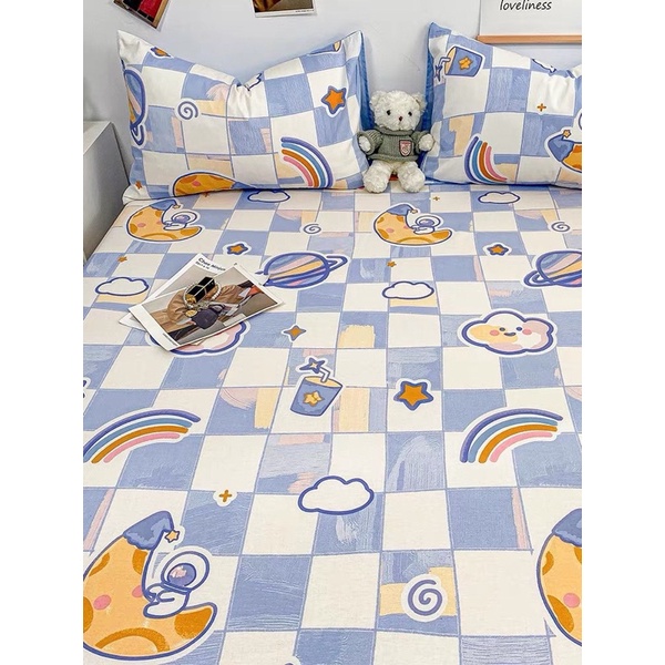 Set Ga Và Vỏ Gối Cotton ,Chất Cotton Thô, Thoáng Mát, Thấm Hút- Shinbedding