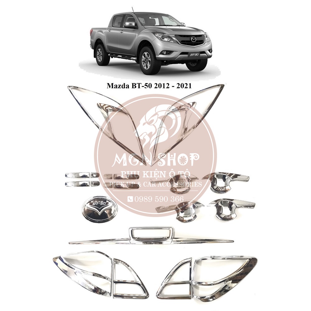 Ốp [Mazda BT-50] [full bộ] [màu đen / màu bạc]