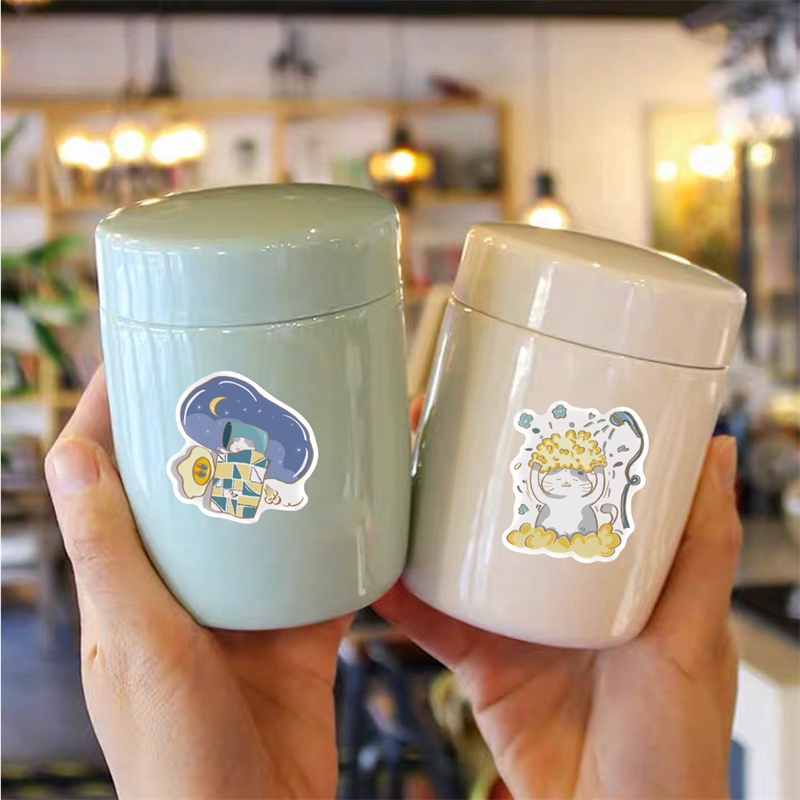 Bộ 50 / 90 Miếng Dán Vali Chống Thấm Nước Họa Tiết Động Vật / Thỏ / Mèo Dễ Thương Cho Bé / Bộ Sưu Tập 40 Miếng / 102 Miếng