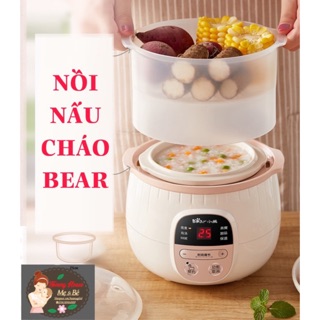 Nồi nấu cháo ăn dặm, ninh hầm cách thuỷ Bear 0,8L cho bé